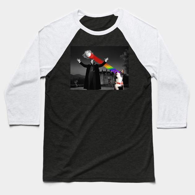 Space Cat and Drac Baseball T-Shirt by Colorful Space Cat